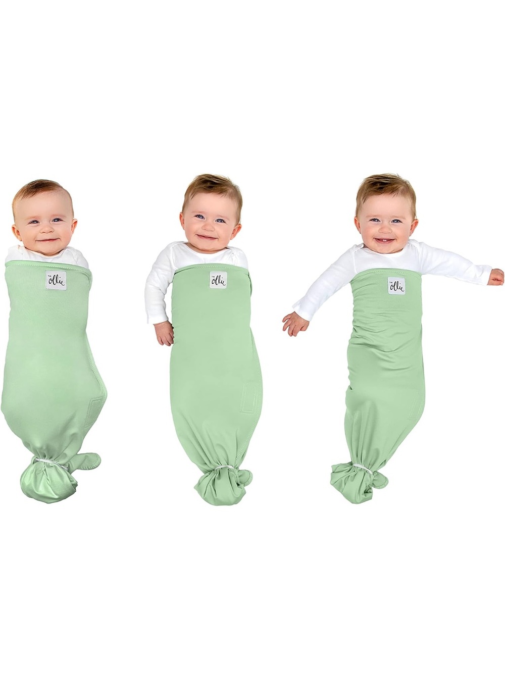 The Ollie World Swaddle Mint Green One Size Baby Sleep Wrap